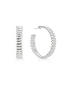 Ettika Metal Moderna Large Half Hoop Earrings