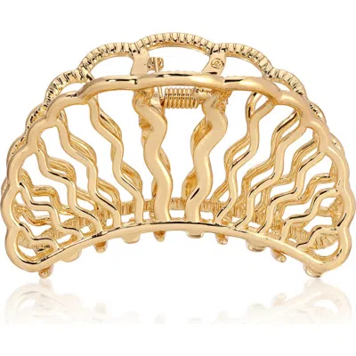 Ettika Large Shell Hair Claw Clip In Gold