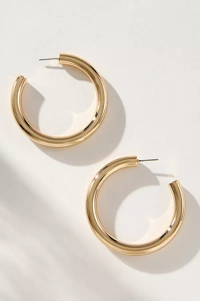 Ettika Large Thick Classic Hoop Earrings In Gold