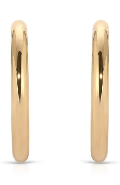 Ettika Large Thick Classic Hoop Earrings In Gold