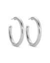 Ettika Large Thick Classic Hoop Earrings In Silver