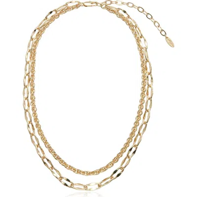 Ettika Layered Chain Necklace In Gold
