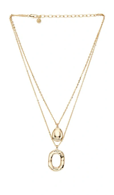 Ettika Layered Gold Link Pendant Necklace In Metallic Gold