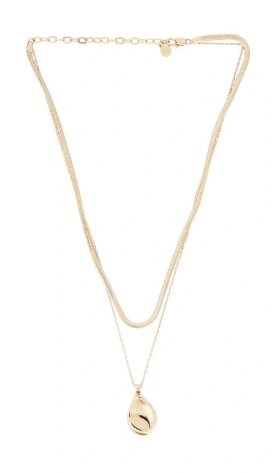 Ettika Layered Teardrop Pendant In Gold