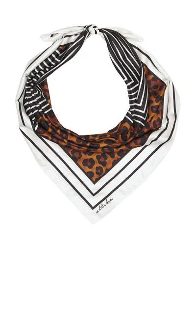 Ettika Leopard Stripe Scarf In Brown