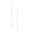 Ettika Linear Baguette Earrings In 18k Gold Plating In Gold