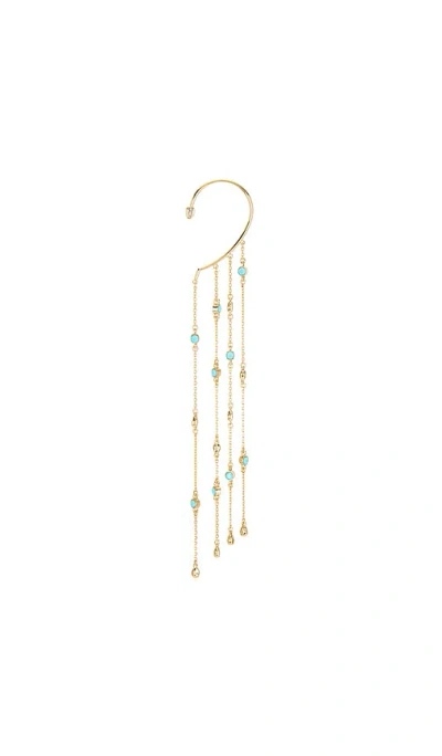 Ettika Linear Chains Statement Ear Cuff In Gold
