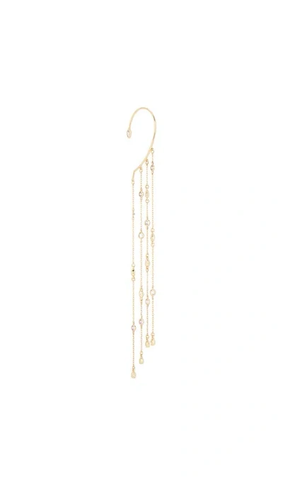 Ettika Linear Chains Statement Ear Cuff In Gold