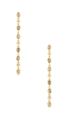 Ettika Linear Shine Drop Earrings In Clear Crystal