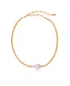 Ettika Liquid 18k Gold-plated And Cultured Freshwater Pearl Choker In Gold