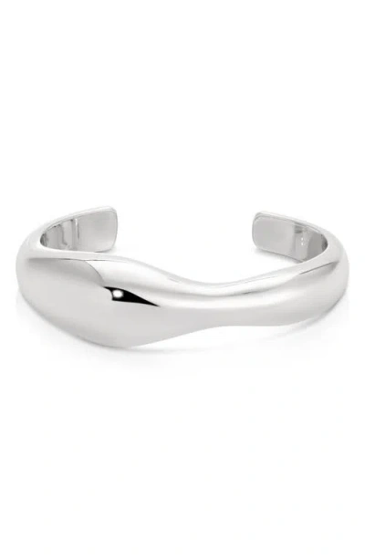 Ettika Liquid Cuff Bracelet In Silver