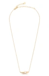 Ettika Liquid Faux Pearl Pendant Necklace In Gold