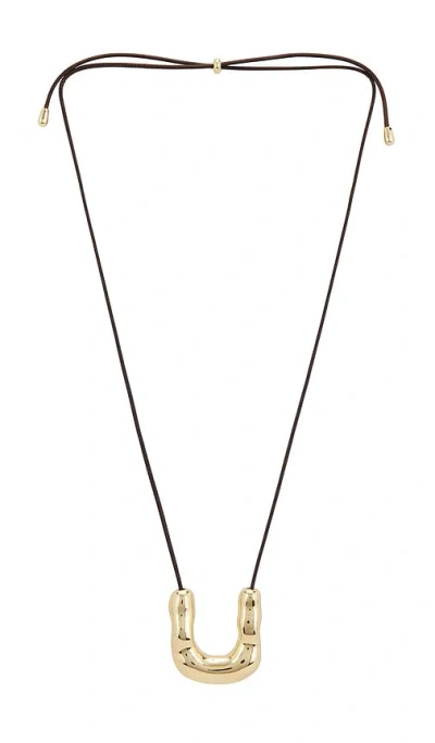 Ettika Liquid Luxe Cascade Curve Necklace In Gold