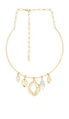 Ettika Liquid Luxe Charmed Choker In Gold