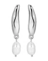 Ettika Liquid Luxe Cultured Freshwater Pearl Drop Earrings In Metallic