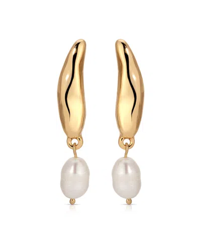ETTIKA LIQUID LUXE CULTURED PEARL EARRINGS