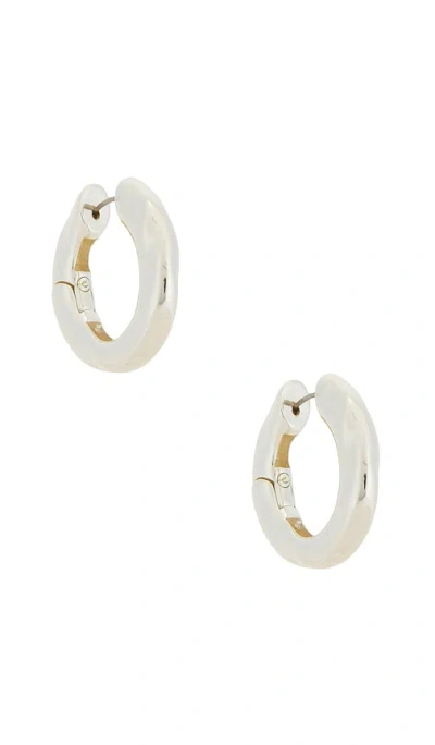 Ettika Liquid Luxe Medium Hoop Earrings In Metallic