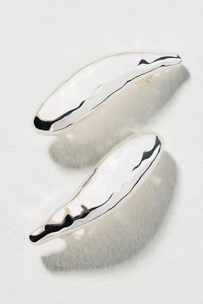 Ettika Liquid Luxe Silver Barrette, Set Of 2