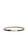 Ettika Ayla Carbon Split Leather Belt In Black