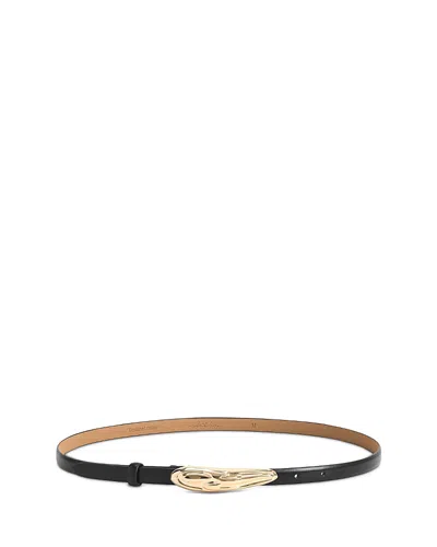 ETTIKA LIQUID LUXE WOMEN'S BLACK LEATHER BELT