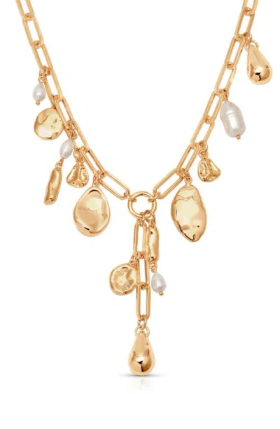 ETTIKA ETTIKA LIQUID METAL CHARM Y-NECKLACE