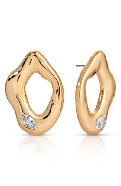 ETTIKA ETTIKA LIQUID METAL DROP EARRINGS