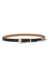 Ettika Liquid Metal Western Buckle Belt In Black