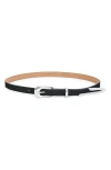 Ettika Liquid Metal Western Buckle Belt In Black
