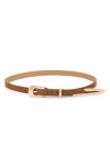 Ettika Liquid Metal Western Buckle Belt In Brown