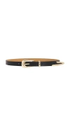 Ettika Liquid Metal Western Buckle Belt In Chocolate