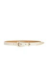 Ettika Liquid Metal Western Buckle Belt In Neutral