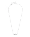 Ettika Liquid Faux Pearl Pendant Necklace In Silver