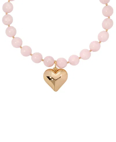 Ettika Luck And Love Turquoise Beaded Choker Necklace In Pink