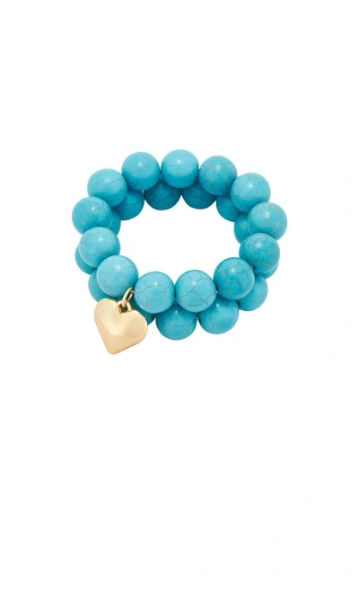 Ettika Luck And Love Turquoise Bracelet Set In Blue