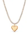 Ettika Luminous Love Tennis Necklace In Gold