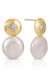 Ettika Majestic Freshwater Pearl Drop Earrings In Multi