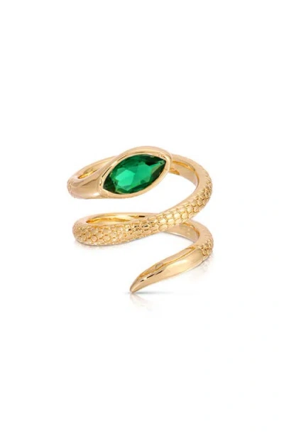 Ettika Marquise Coil Ring In Gold