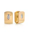 Ettika Marquise Crystal Huggie Earrings In Gold