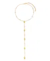 Ettika Marquise Crystal Lariat Necklace In Peridot