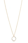 Ettika Marquise Cubic Zirconia Circle Pendant Necklace In Gold