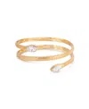 Ettika Marquise Cubic Zirconia Coiled Bangle Bracelet In Gold