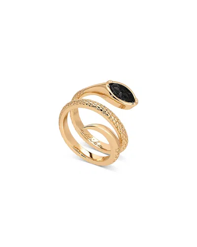 Ettika Marquise Cubic Zirconia Coiled Snake Ring In Multi