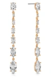 Ettika Marquise Cubic Zirconia Linear Drop Earrings
