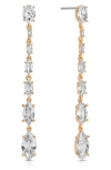 Ettika Marquise Cubic Zirconia Linear Drop Earrings In Gold