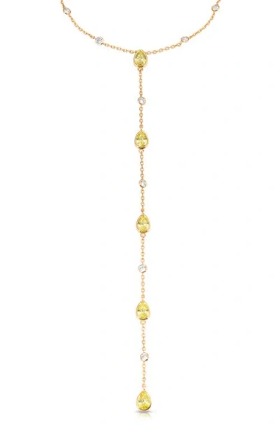 ETTIKA ETTIKA MARQUISE STONE LARIAT NECKLACE