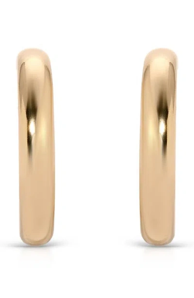 ETTIKA ETTIKA MEDIUM THICK CLASSIC HOOP EARRINGS