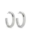 Ettika Large Thick Classic Hoops In Silver