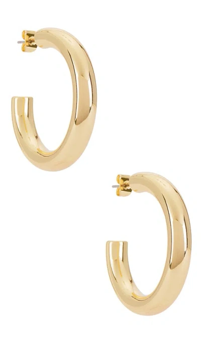 Ettika Medium Thick Classic Hoops In 金色
