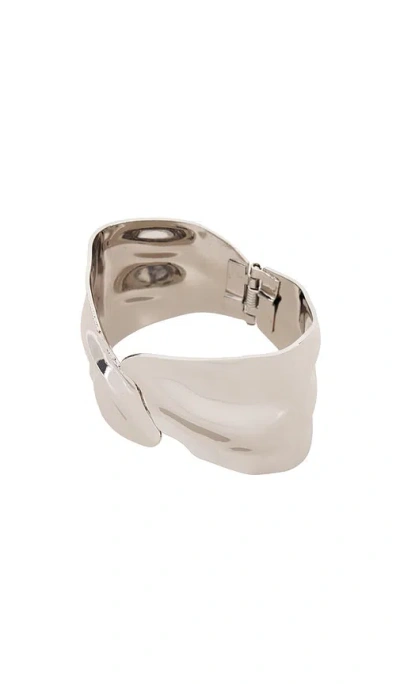 Ettika Melted Abstract Cuff Bracelet In 银色