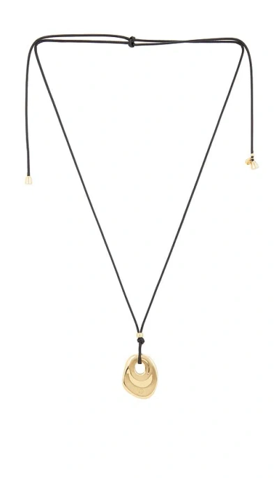 Ettika Melted Edge Pendant Necklace In Orange
